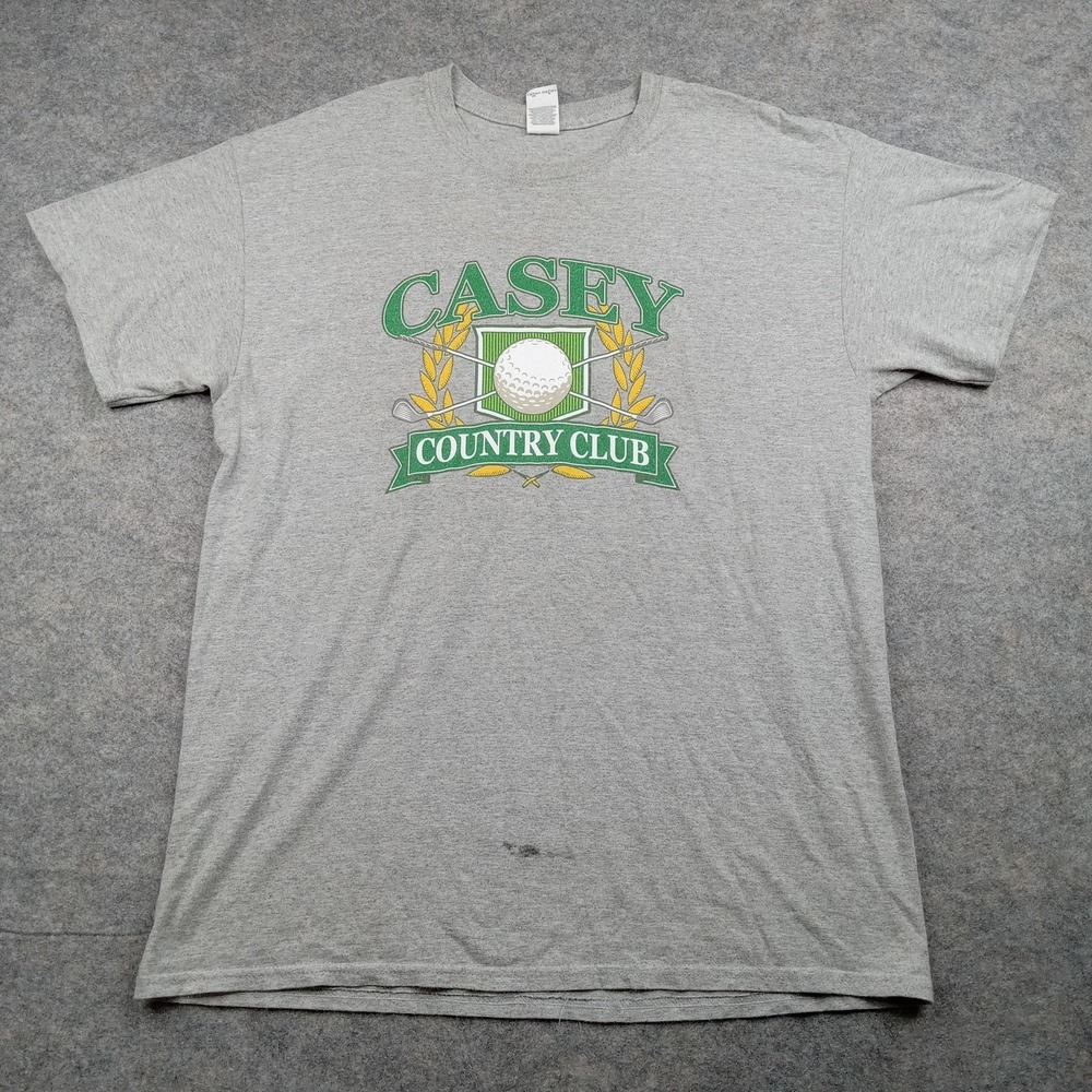 Casey Country‎ Club Shirt Mens Large Gray Golf Graphic Tee T-Shirt Short Sleeve